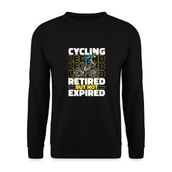 Road cycling Retired cyclists - Unisex Sweatshirt - black - Front - Alina (178cm) & Michal (187cm)