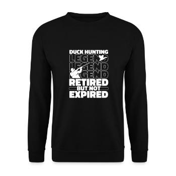 Duck hunting Retired duck hunting - Unisex Sweatshirt - black - Front - Alina (178cm) & Michal (187cm)