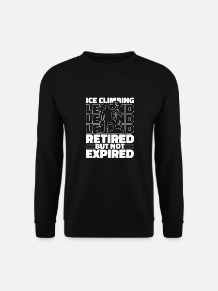 Eisklettern Rentner - Unisex Pullover - Schwarz