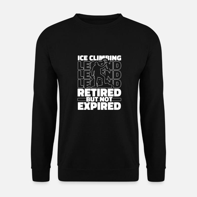 Eisklettern Rentner - Unisex Pullover - Schwarz