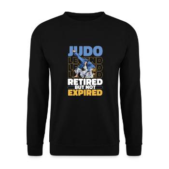 Judoka Pensioners - Unisex Sweatshirt - black - Front - Alina (178cm) & Michal (187cm)