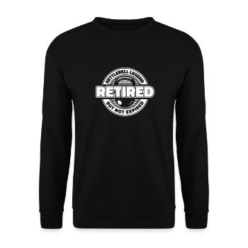 Kettlebell Pensioner - Unisex Sweatshirt - black - Front - Alina (178cm) & Michal (187cm)