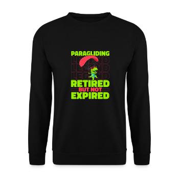 Paragleiter Paragleiten Dino - Unisex Pullover - Schwarz - Vorne - Alina (178cm) & Michal (187cm)