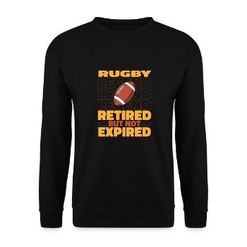 Rugby Im Ruhestand - Unisex Pullover - Schwarz - Vorne - Alina (178cm) & Michal (187cm)