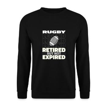 Retired rugby - Unisex Sweatshirt - black - Front - Alina (178cm) & Michal (187cm)