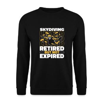 Skydiving Skydiving - Unisex Sweatshirt - black - Front - Alina (178cm) & Michal (187cm)