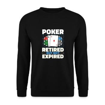 Retraités du poker - Sweat-shirt Unisexe - noir - Devant - Alina (178cm) & Michal (187cm)