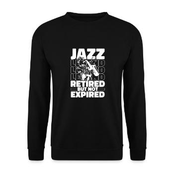 Jazz Music in Retirement - Unisex Sweatshirt - black - Front - Alina (178cm) & Michal (187cm)