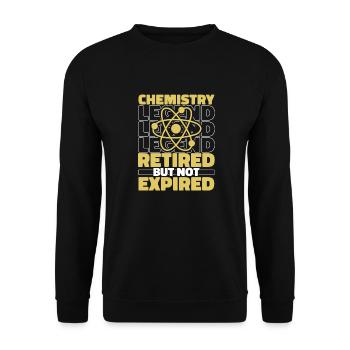 Chemistry Chemist Pensioner - Unisex Sweatshirt - black - Front - Alina (178cm) & Michal (187cm)