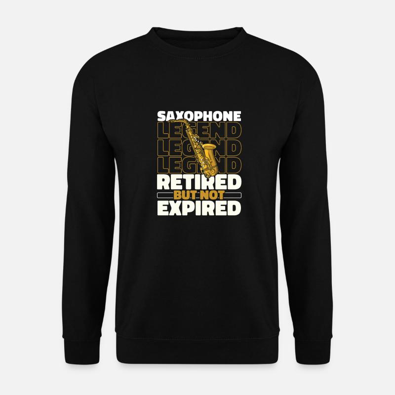 Saxophone Saxophone Pensioner - Unisex Sweatshirt - black