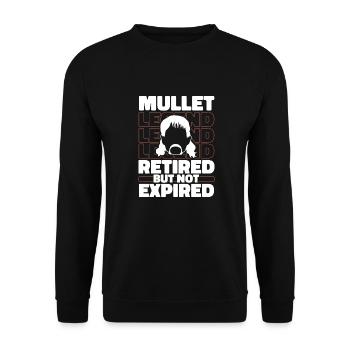 Vokuhila Retraité - Sweat-shirt Unisexe - noir - Devant - Alina (178cm) & Michal (187cm)