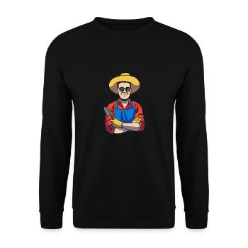 Jardinier amateur Jardinier - Sweat-shirt Unisexe - noir - Devant - Alina (178cm) & Michal (187cm)