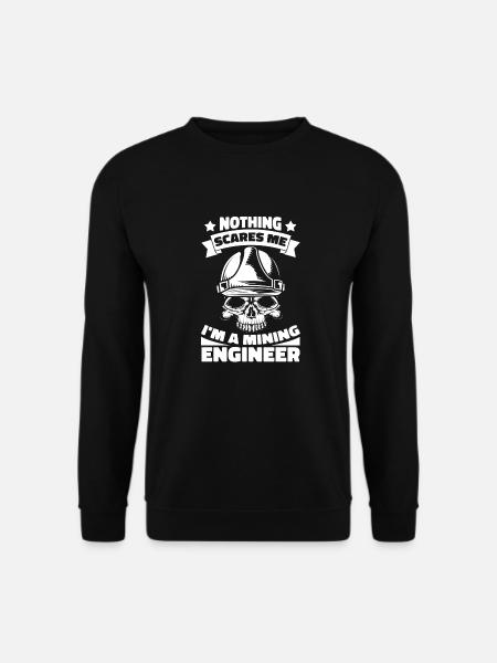 Engineer Skull Mining Engineer - Unisex Sweatshirt - black