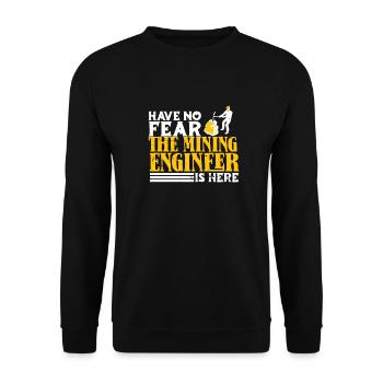Ingenieur Lustig Bergbauingenieur - Unisex Pullover - Schwarz - Vorne - Alina (178cm) & Michal (187cm)
