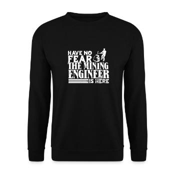 Ingenieur Fun Bergbauingenieur - Unisex Pullover - Schwarz - Vorne - Alina (178cm) & Michal (187cm)