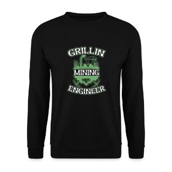 Ingénieur Grillage Ingénieur minier - Sweat-shirt Unisexe - noir - Devant - Alina (178cm) & Michal (187cm)