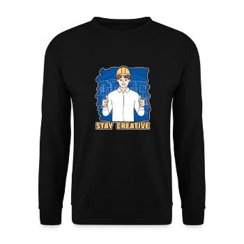 Ingenieur Bergbauingenieur Stay Creative - Unisex Pullover - Schwarz - Vorne - Alina (178cm) & Michal (187cm)