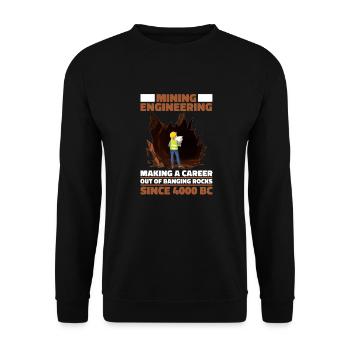 Ingenieur Lustig Bergbauingenieur - Unisex Pullover - Schwarz - Vorne - Alina (178cm) & Michal (187cm)