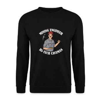 Ingénieur Hommes des cavernes Ingénieur minier - Sweat-shirt Unisexe - noir - Devant - Alina (178cm) & Michal (187cm)