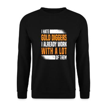 Engineer Lustig Mining Engineer - Unisex Sweatshirt - black - Front - Alina (178cm) & Michal (187cm)