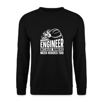 Engineer Helm Mining Engineer - Unisex Sweatshirt - black - Front - Alina (178cm) & Michal (187cm)