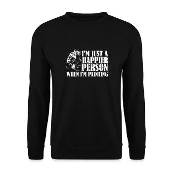 Maler Lackierer Fun - Unisex Pullover - Schwarz - Vorne - Alina (178cm) & Michal (187cm)