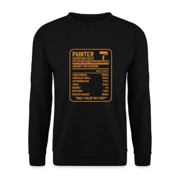 Painter Varnisher Hard working - Unisex Sweatshirt - black - Front - Alina (178cm) & Michal (187cm)