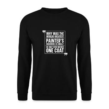 Painter Varnisher Lustig - Unisex Sweatshirt - black - Front - Alina (178cm) & Michal (187cm)