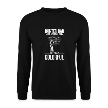 Maler Lackierer Vati - Unisex Pullover - Schwarz - Vorne - Alina (178cm) & Michal (187cm)