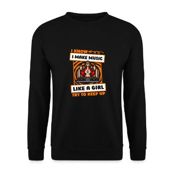Ingénieur du son Ingénieur du son Fille - Sweat-shirt Unisexe - noir - Devant - Alina (178cm) & Michal (187cm)