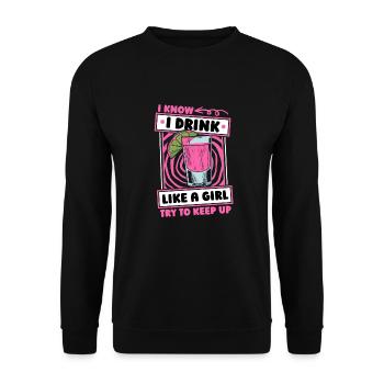 Bartender Bartender Girl Bartender - Unisex Sweatshirt - black - Front - Alina (178cm) & Michal (187cm)