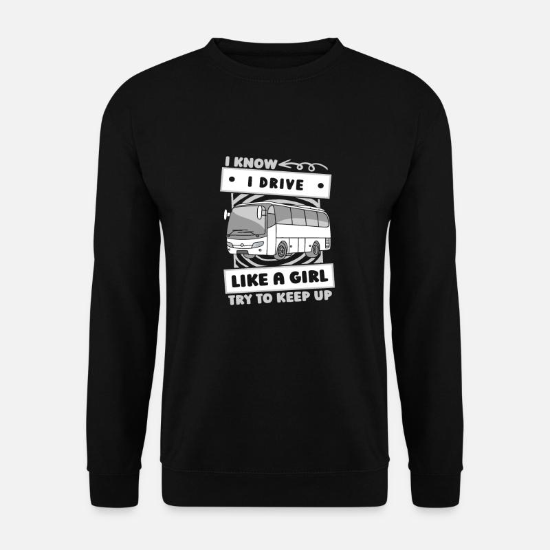 Chauffeur de bus filles - Sweat-shirt Unisexe - noir