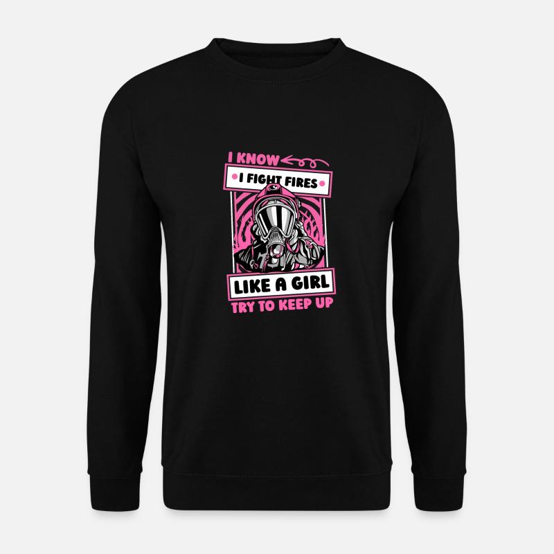 Feuerwehrmann Mädchen - Unisex Pullover - Schwarz