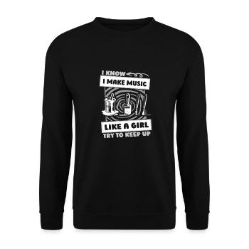 Painter Varnisher Girl - Unisex Sweatshirt - black - Front - Alina (178cm) & Michal (187cm)