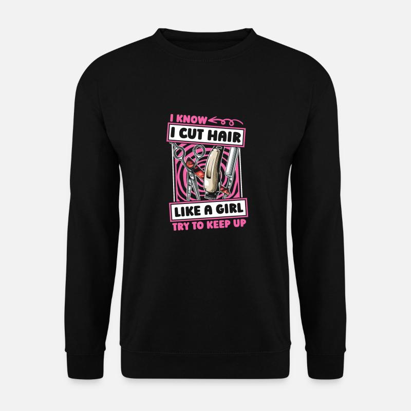 Barber Barbershop Mädchen - Unisex Pullover - Schwarz