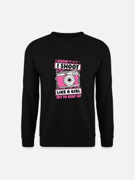 Kameramann Mädchen - Unisex Pullover - Schwarz