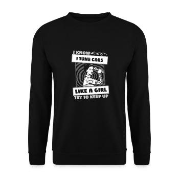 Screwdriver Tuning Tuner Girl - Unisex Sweatshirt - black - Front - Alina (178cm) & Michal (187cm)