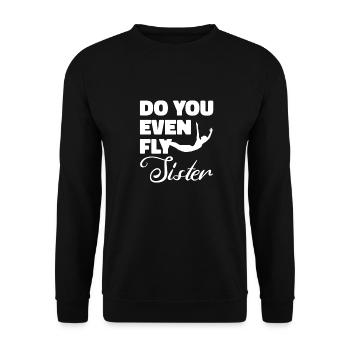 Turmspringen Turmspringer Schwester - Unisex Pullover - Schwarz - Vorne - Alina (178cm) & Michal (187cm)