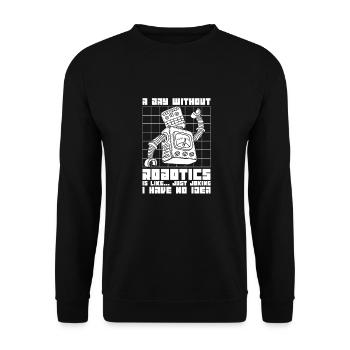 Robotique Ai Robot Drôle - Sweat-shirt Unisexe - noir - Devant - Alina (178cm) & Michal (187cm)