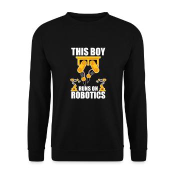 Robotik Ai Roboter - Unisex Pullover - Schwarz - Vorne - Alina (178cm) & Michal (187cm)