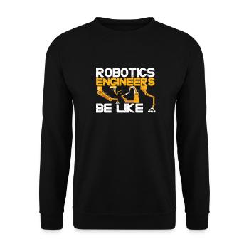 Robotique Ai Robot Drôle - Sweat-shirt Unisexe - noir - Devant - Alina (178cm) & Michal (187cm)