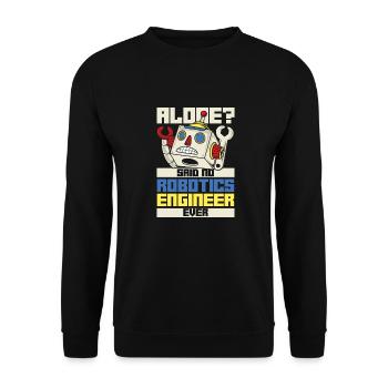 Robotique Ai Robot Drôle - Sweat-shirt Unisexe - noir - Devant - Alina (178cm) & Michal (187cm)