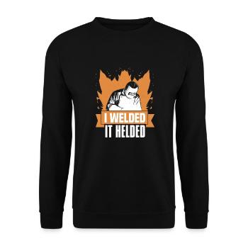 Soudeur serrurier drôle je l’ai soudé tenu - Sweat-shirt Unisexe - noir - Devant - Alina (178cm) & Michal (187cm)