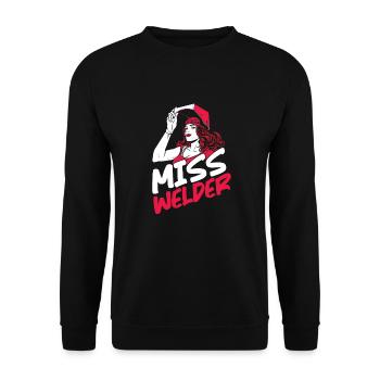 Welder Locksmith Girl - Unisex Sweatshirt - black - Front - Alina (178cm) & Michal (187cm)
