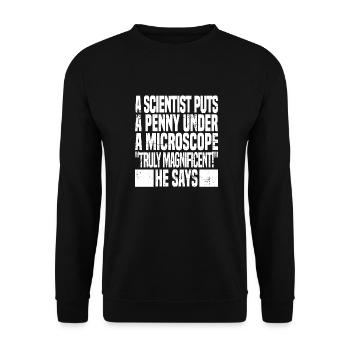 Biologiste biologiste Lustig - Sweat-shirt Unisexe - noir - Devant - Alina (178cm) & Michal (187cm)
