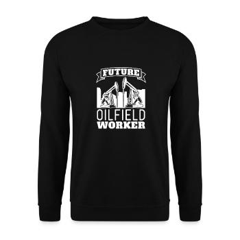 Travailleurs des plates-formes pétrolières des champs pétrolifères - Sweat-shirt Unisexe - noir - Devant - Alina (178cm) & Michal (187cm)