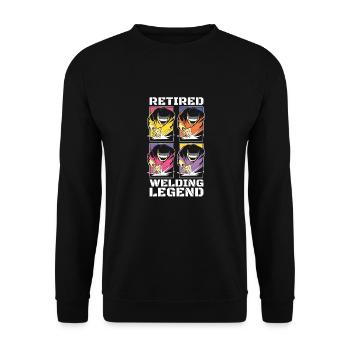 Welder locksmith legend - Unisex Sweatshirt - black - Front - Alina (178cm) & Michal (187cm)