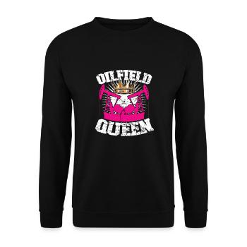 Oil Field Oil Field Krone Oil Rig - Unisex Sweatshirt - black - Front - Alina (178cm) & Michal (187cm)