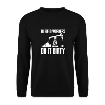 La plate-forme pétrolière des champs pétrolifères sale - Sweat-shirt Unisexe - noir - Devant - Alina (178cm) & Michal (187cm)