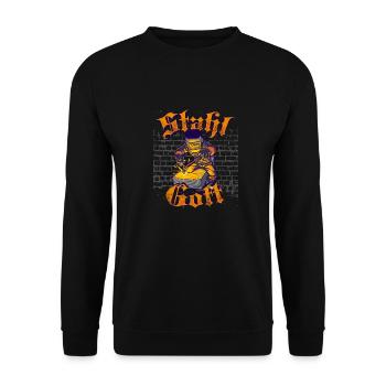 Schweißer Schlosser Stehlen Schweier - Unisex Pullover - Schwarz - Vorne - Alina (178cm) & Michal (187cm)